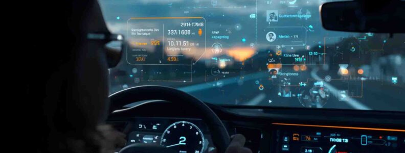 Pare-brise intelligent avec affichage holographique voiture